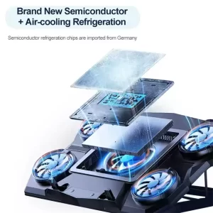 Laptop Cooling Pad RGB Gaming Notebook Cooler Z18B Semiconductor-4