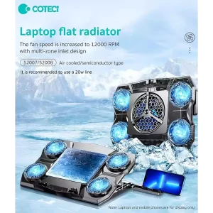 Laptop Cooling Pad RGB Gaming Notebook Cooler Z18B Semiconductor-5