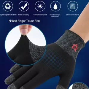 Sarafox G01 Silver Fiber Game Gloves-4