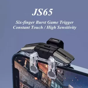 دسته بازی موبایل پابجی و کالاف دیوتی 6 انگشتی لیزری JS 65